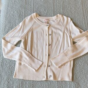 Cat & Jack Cream Button-Up Cardigan